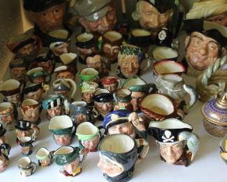 Large group of Toby mugs