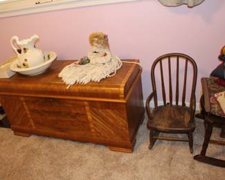 One of two cedar chests