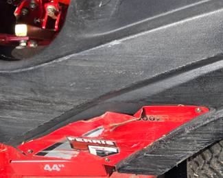 44" deck, with a tree dent