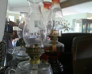 Vintage oil lamps