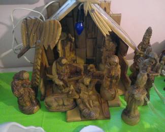 Hand Caved Nativity Set