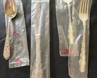 Mixed Sterling Silver Flatware with Forks, Knife,  Spoon