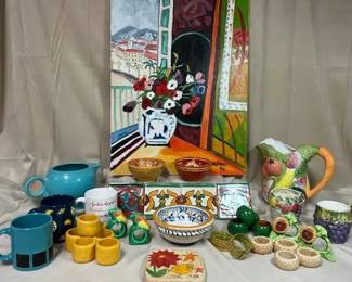 Fiestaware, Waechtersbach German Mugs, Retrou Painting Lot