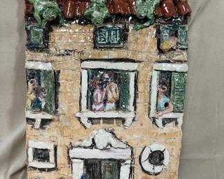 Custom Ceramic Plaque in Wood Box for Decor Wall Art