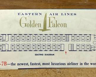 VINTAGE GOLDEN FALCON EASTERN AIRLINES TICKET HOLDER