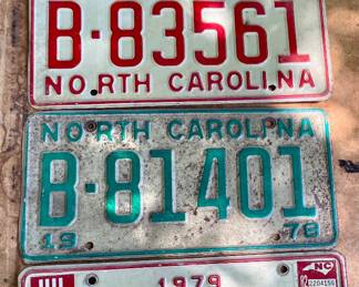 VINTAGE NC TAGS 1976-79