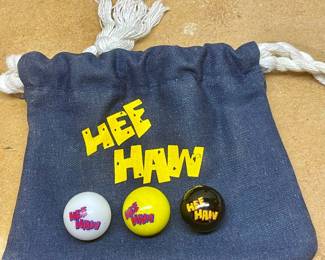 VINTAGE HEE HAW MARBLE SET AND DENIM BAG