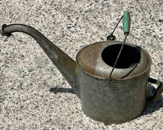 VINTAGE GALVANIZED  WATER CAN