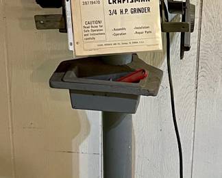 CRAFTSMAN 3/4 HP GRINDER ON PEDESTAL