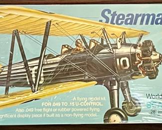 VINTAGE GUILLOW'S SCALE BALSA KET  -  STEARMAN PT-17