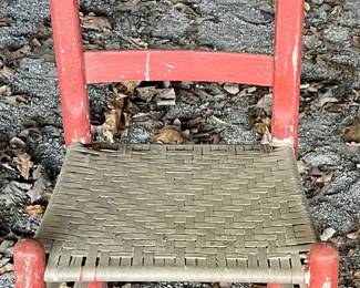 ANTIQUE LADDER BACK CHAIR