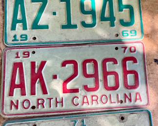 VINTAGE NC TAGS 1968-71