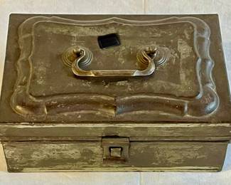 ANTIQUE TIN SPICE BOX