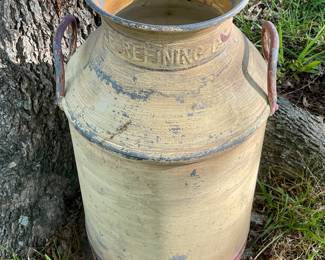 Tole Painted Galvanized Milk Can