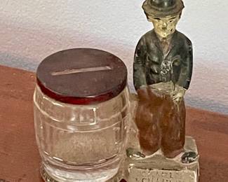 ANTIQUE CHARLIE CHAPLIN COIN BANK