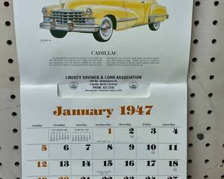 VINTAGE  ADVERTISING CALENDAR - LIBERTY SAVINGS BANK