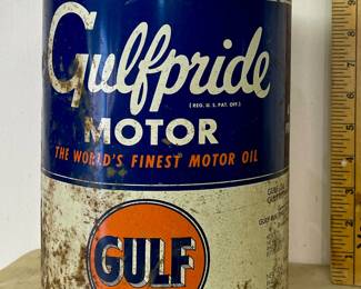 ANTIQUE GULF CAN