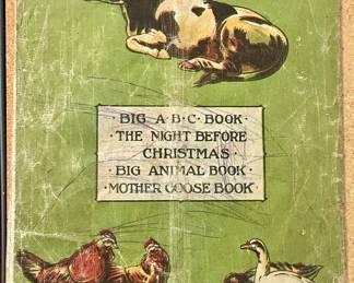 ANTIQUE LINEN  BOOK  -  "THE NIGHT BEFORE CHRISTMAS"