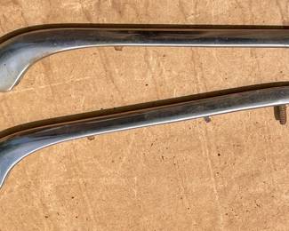 VINTAGE CHROME REAR FENDER SKIRT TRIM PIECES