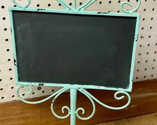 TURQUOISE METAL CHALKBOARD