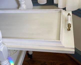 PAINTED DROP LEAF TEA CART