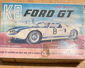 K&B FORD GT SLOT CAR RACING KIT + 2 OTHER CARS 