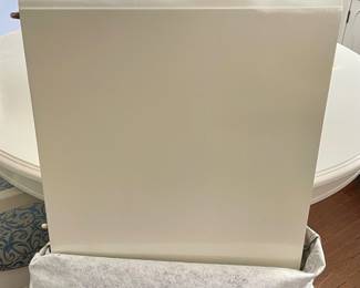 PAINTED TABLE W/4 CHAIRS (2-NOT PICTURED) AND LEAF