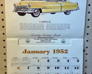 VINTAGE  ADVERTISING CALENDAR - LIBERTY SAVINGS BANK