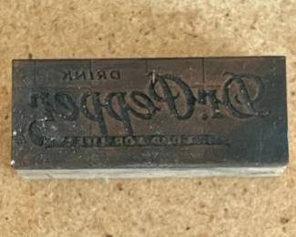 VINTAGE DR. PEPPER PRINTING CUT/BLOCK