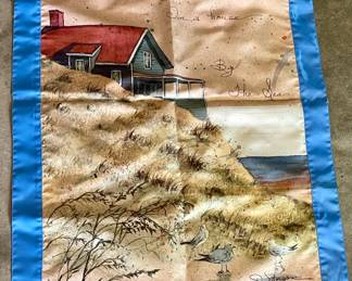 "HEAVEN'S A LITTLE CLOSER IN A HOUSE BY THE SEA" DECORATIVE FLAG