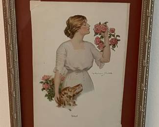 VINTAGE FRAMED PRINT - "SIBYL" - F. GRAHAM COOTES