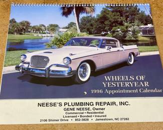 VINTAGE ADVERTISING CALENDAR - 1996 - NEESE'S PLUMBING REPAIR, INC.