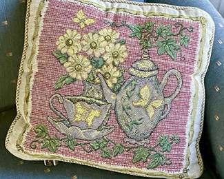 TEA TIME TAPESTRY PILLOW