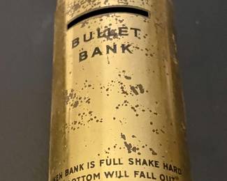ANTIQUE 1940s METAL BUSTER BROWN SHOES "BULLET BANK"