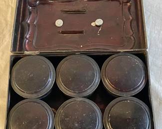 ANTIQUE TIN SPICE BOX