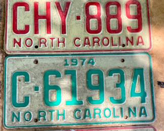 VINTAGE NC TAGS 1972-75