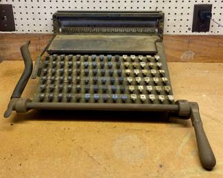 ANTIQUE KEYBOARD FOR LINOTYPE MACHINE(PRINTING PATENT 1884))