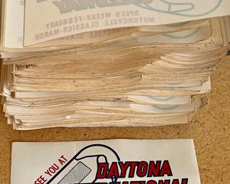 LOT OF VINTAGE DAYTONA DECALS 