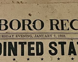1932 NEWSPAPER LOT - GREENSBORO NEWS, RECORD