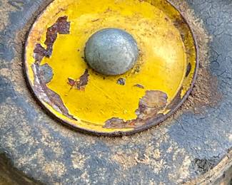 VINTAGE 50s PRESSED STEEL NYLINT TOURNAHAULER LOWBOY TRAILER
