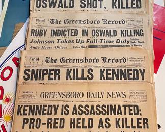 GREENSBOR DAILY NEWS / THE GREENSBORO RECORD KENNEDY ASSASSINATION PAPERS