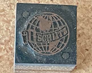 VINTAGE SCHLITZ PRINTING CUT/BLOCK