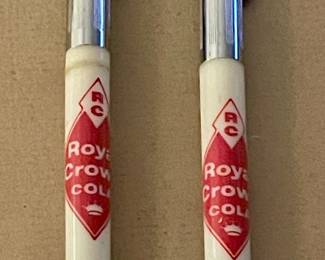 *RARE  VINTAGE/ANTIQUE ROYAL CROWN COLA PEN & PENCIL SET