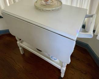 PAINTED DROP LEAF TEA CART