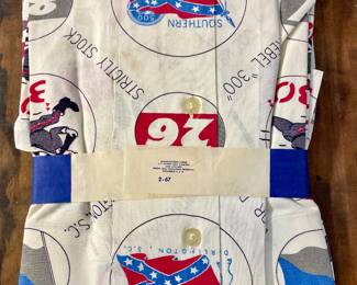 Vintage 1950s/1960s Morris Casuals Stock Car RacingThemed Button-Down Shirt