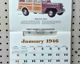 VINTAGE  ADVERTISING CALENDAR - LIBERTY SAVINGS BANK