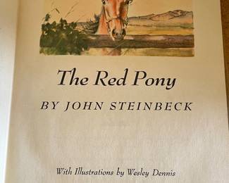 FIRST ILLUSTRATED EDITION OF "THE RED PONY" WITH SLEEVE