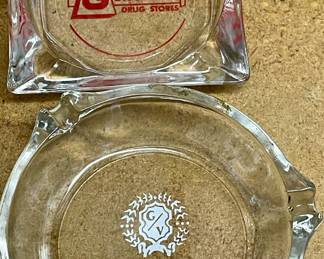 VINTAGE/ANTIQUE ASHTRAYS - GENOVESE DRUG STORE, GEORGE VANDERBILT
