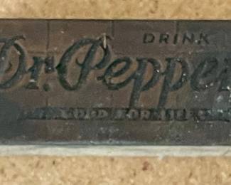 VINTAGE DR. PEPPER PRINTING CUT/BLOCK
