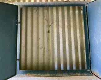 UNIQUE ANTIQUE FLARE SHAPE METAL CABINET